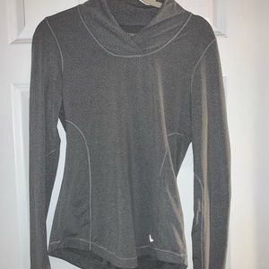 Gently used grey athletic top.